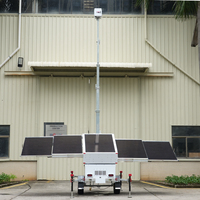 Panel Solar BIGLUX HiSTAR 5 con Generador de Respaldo de 3KW, Remolque Móvil con CCTV Solar, Fuera de la Red para Obras de Construcción