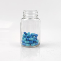 Offre Spéciale bouteille VE en capsule en verre transparent ambré 100cc avec bouchon noir