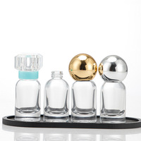 Vente en gros de flacons de parfum en verre de petite capacité de 15 ml, 15 flacons de parfum ronds courts à sertir ou à visser de 15 ml, flacons de recharge de parfum