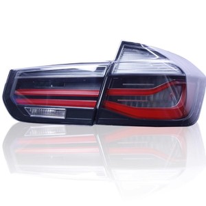 ชุดไฟท้ายรถยนต์ BMW ซีรีส์ 3 รุ่น F30 320 328 F35 แบบฟื้นฟูสีดำ ไฟ LED ไหลแบบไล่ระดับ 12V สีแดง YH-TL-BMW-018' ซีรีส์ 3 - Product Image 1