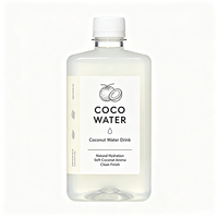 Étiquettes pour bouteilles d'eau de coco Haoxuan Factory Supply, autocollantes, imperméables, imprimées, finition brillante.