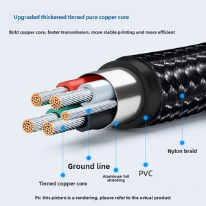 Nhà máy mô hình tư nhân Type-C máy in Cáp dữ liệu 5A hiện tại Cáp USB cho máy tính xách tay in phổ điện tử Cáp bàn phím - Product Image 5