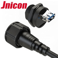 Conector USB 3.0 Hembra para Montaje en Panel Jnicon M25 IP67