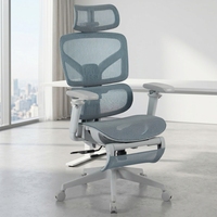 Chaise de bureau moderne Henglin en maille avec soutien lombaire, design ergonomique, dossier réglable et base coulissante pour la maison/le bureau