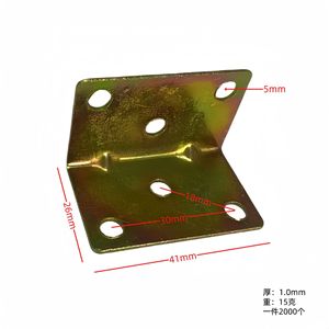 Supports d'angle colorés en fer à 90 degrés, en forme de L, pour étagères, accessoires de quincaillerie durables - Product Image 4