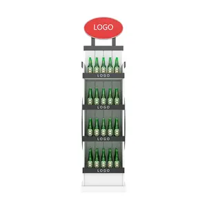 OEM individuelles logo einzelhandel marke biergeschäft supermarkt mehrzweck-holzregal weinvitrinenschalons für geschäfte