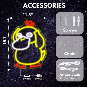 Tira de Luz LED Acrílica con Diseño de Psyduck, Decoración para Interiores, Hogar y Fiestas, Clasificación IP65, 5m de Longitud, 3500K Blanco Cálido, para Habitación Infantil - Product Image 3