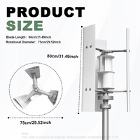 Système énergétique de générateur éolien hors réseau à axe vertical de 1 kW pour la production d'énergie, éolienne domestique