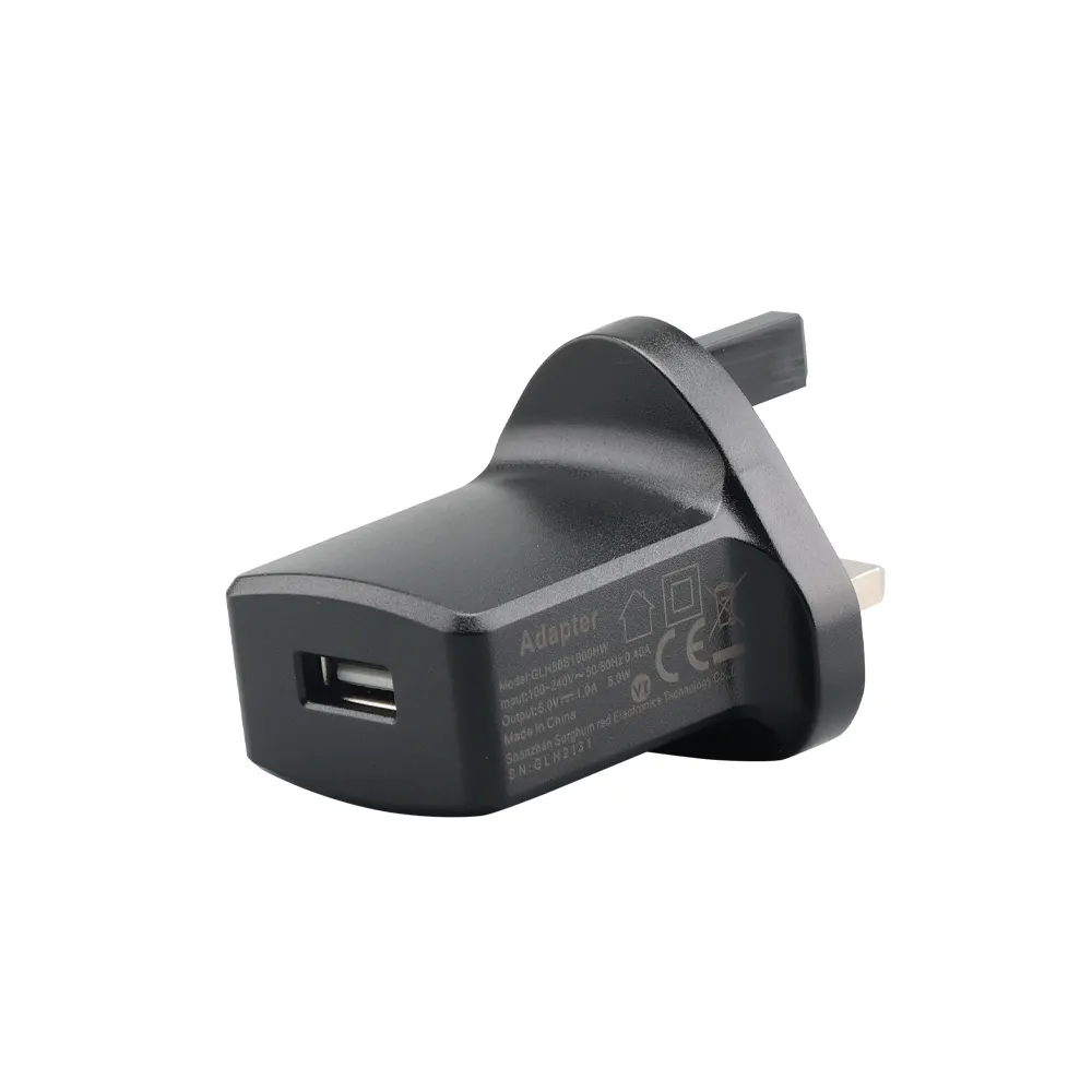 Vente en gros OEM LOGO UK plug portable usb chargeur mural 5v 2a adaptateur secteur pour chargeur de téléphone portable