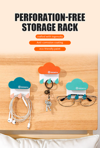 Étagère murale multifonctionnelle en acier en forme de nuage pour la chambre à coucher, le salon, la cuisine et les armoires de cuisine. - Product Image 6