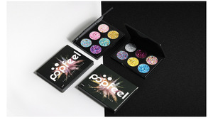 Juego de maquillaje de calidad, 6 colores de sombra de ojos con lentejuelas + 7 brochas cosméticas para maquillaje de ojos - Product Image 6
