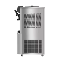 Machine à crème glacée molle commerciale mobile fabriquée en Chine avec trois têtes et haut rendement de 20 litres d'équipement de crème glacée
