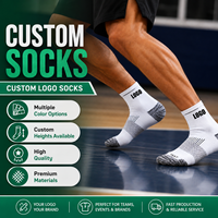 Chaussettes de sport personnalisées avec logo, légères, à séchage rapide, pour hommes, pour le basketball, l'entraînement, la course à pied, chaussettes de sport courtes