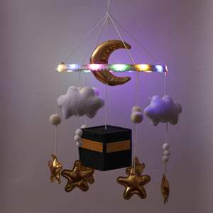 Caja Musical <span class=keywords><strong>de</strong></span> Estilo Nórdico y <span class=keywords><strong>de</strong></span> Medio Oriente, Móvil para <span class=keywords><strong>Cuna</strong></span> <span class=keywords><strong>de</strong></span> Bebé, Móvil <span class=keywords><strong>de</strong></span> Fieltro Hecho a Mano, Juguete para Calmar y Dormir al Bebé - Product Image 5