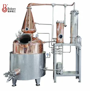 Máquina destiladora de 300L, equipo de filtro de Alcohol, Brandy, whisky y caldera de cobre Gin