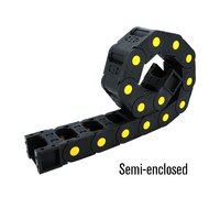 HLTNC Chaîne porte-câbles en nylon 25x38mm R55, série fermée (partielle/entièrement fermée) pour machines-outils CNC