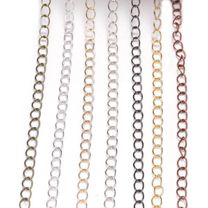 <b>Copper</b> Clad Iron <b>Chain</b> 5 Meter Roll For Necklace Making O Shape Jewelry Findings Plated DIY Accessories - Product Image 1