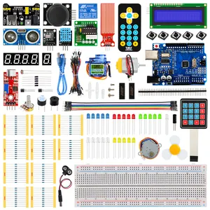 브레드보드 1602 IIC 점퍼 와이어 세트 R3 를 포함한 로봇 연결 슈퍼 스타터 키트 튜토리얼과 Arduino UNO