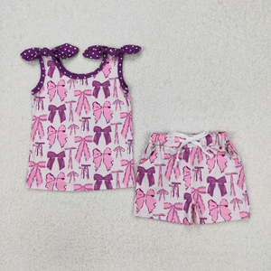 Tenues d'été pour filles, ensembles de vêtements pour fillettes, imprimés mignons, débardeurs sans manches + shorts, vêtements décontractés pour enfants, tenue quotidienne - Product Image 6