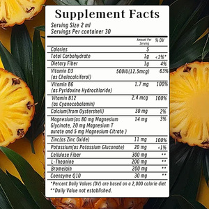 Gouttes liquides de magnésium OEM ODM avec supplément de calcium, zinc et vitamine D3 pour favoriser la relaxation du corps et de l'humeur - Product Image 4