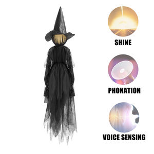 2025 Halloween Scary Witch Ghost Props Gasa <span class=keywords><strong>Horror</strong></span> Decoraciones colgantes Scary Bat Shape para decoraciones de Navidad y Pascua - Product Image 5