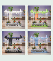 Petit aquarium de bureau, aquarium en plastique AS haute transparence avec filtre intégré, réservoir écologique silencieux pour aquascaping de table à domicile