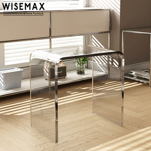 WISEMAX FURNITURE <span class=keywords><strong>Tavolino</strong></span> Laterale Minimalista per Soggiorno in Acrilico Rettangolare <span class=keywords><strong>Tavolino</strong></span> Angolare in <span class=keywords><strong>Plastica</strong></span> per Divano Sgabello Sedia - Product Image 4