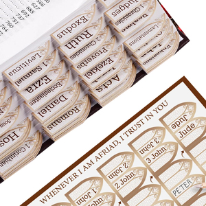 Bán Buôn Nhiều Lớp Kinh Thánh Tab Lớn In Chỉ Số Nhãn Nhà Thờ Cửa Sổ Kinh Thánh Tab <span class=keywords><strong>Christian</strong></span> Quà Tặng - Product Image 1