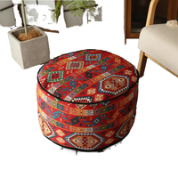 Housses de pouf carrées bohèmes personnalisées en gros, coussin remplaçable et lavable pour salon