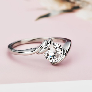 Single Stone Zircon Women Ring Elegant OL Engagement Daily Hand Jewelry - Product Image 4