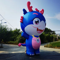 Décoration publicitaire gonflable personnalisée de personnage de dessin animé de l'année du dragon, dragon gonflable loong