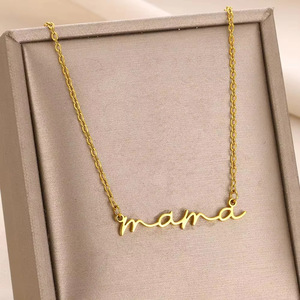 Collier Maman en Or 18 carats 2026, élégant et étanche en acier inoxydable, cadeau de bijoux pour la Fête des Mères - Product Image 2