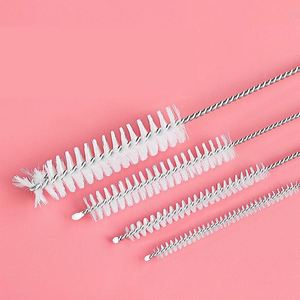 Cepillo de Acero Inoxidable para Biberones y Tetinas, Cepillo de Limpieza de Plástico en Espiral con Cerdas Suaves, Cepillo para Pajitas - Product Image 2