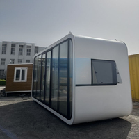 Cabine industrielle préfabriquée Apple Cabin, hôtel capsule, maison capsule spatiale, cabine modulaire intelligente, mini-pod 20 pieds, cuisine/salle de bain, maison portable