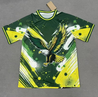 Maillot de football du Brésil personnalisable à prix de gros, style court, imprimé Jésus, adapté aux hommes et aux femmes
