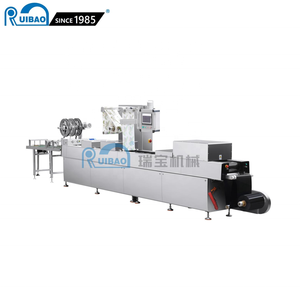 Máquina de envasado al vacío de termoformado de salchichas de queso con fecha completamente automática estándar CE, máquina de envasado de termoformado automática - Product Image 4