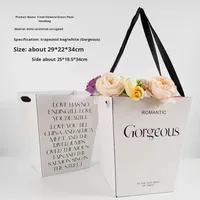 YZ Usine Personnalisé Durable Floral Feuillage Main Bouquet Sac Saint Valentin Fête Des Mères Cadeau Emballage de Bouquet De Fleurs Sac