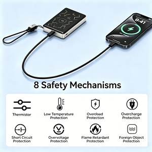 <span class=keywords><strong>Batterie</strong></span> semi-solide, Power Bank compacte 10000mAh avec câble Type-C, <span class=keywords><strong>batterie</strong></span> <span class=keywords><strong>externe</strong></span> à charge rapide 22.5W pour la série <span class=keywords><strong>iPhone</strong></span> - Product Image 5