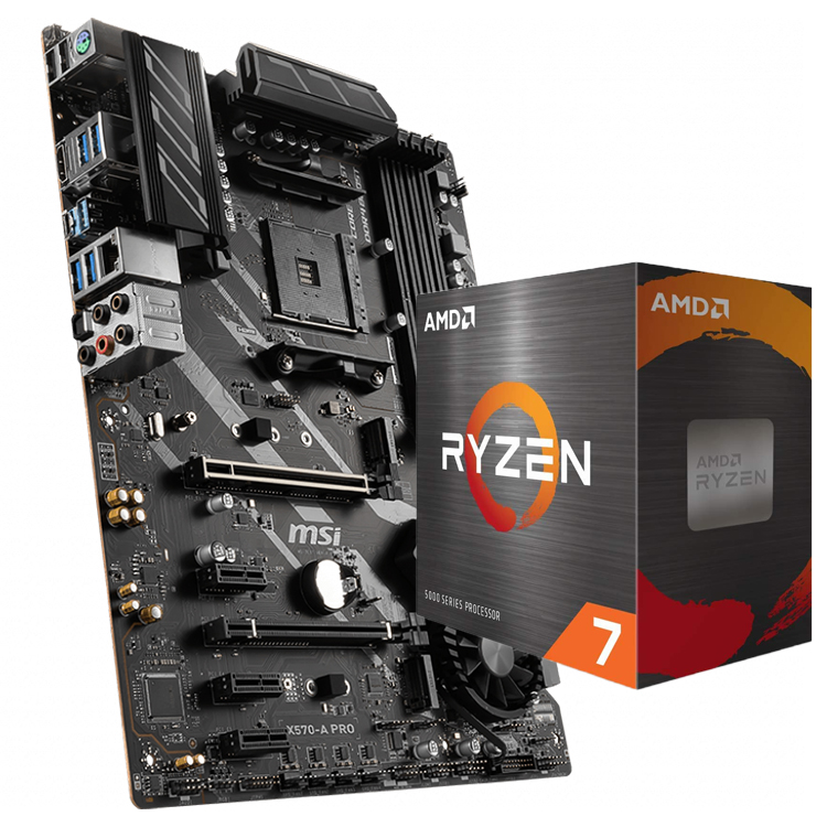 MSI X570-A PRO ATX Motherboard for AMD Ryzen 5 5600G/5600X