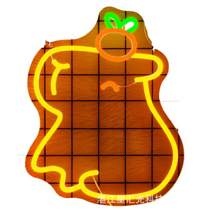 Letrero Luminoso LED de Neón con Forma de Animal de Anime para Ambiente de Habitación, Letrero Publicitario con Forma Luminosa, USB Regulable - Product Image 5