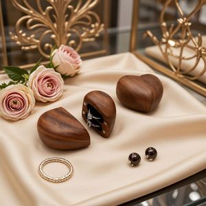 Supplier Personalized Wooden Heart <b>Ring</b> Box, Engraved <b>Names</b> & Date Wedding <b>Ring</b> Holder, Customized Keepsake Gifts for Couples - Product Image 2