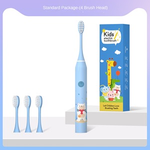 <span class=keywords><strong>Brosse</strong></span> à dents électrique sonique personnalisée <span class=keywords><strong>pour</strong></span> enfants, soins dentaires, tête de <span class=keywords><strong>brosse</strong></span> de rechange, étanche IPX7, USB, nylon - Product Image 4