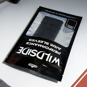 Custom Printed Black Waterproof Three Side Seal Zipper Pouch-Reusable Bag for clothing accessories <b>packaging</b> with window - Product Image 5