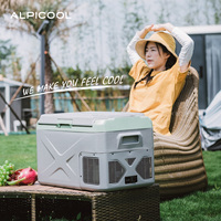 Alpicool - Prix d'usine - Glacière mobile avec porte-gobelet 28,6 L - Congélateur pour voiture et maison - Réfrigérateur électrique DC innovant pour camion - OEM/ODM