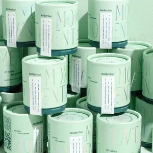 Özelleştirilmiş silindir alüminyum folyo karton çay kutuları kağıt tüp teneke kutu gıda ambalajı için