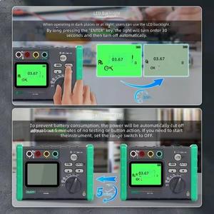 DY4100ADY4100B Medidor Digital de Resistencia de Puesta a Tierra de Alta Precisión, Multímetro de Voltaje, Megohmetro, Voltímetro IP55 - Product Image 4