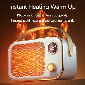 Calentador Cerámico PTC de Escritorio de 1200W con Pantalla LED, Calentador Eléctrico Portátil de Calentamiento Rápido para el Hogar y la Oficina - Product Image 3