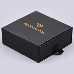 Custom Logo Rigid Cardboard Drawer Jewelry Gift Box Luxury Necklace Packaging Box for Earrings and Bracelets - Product Image 1
