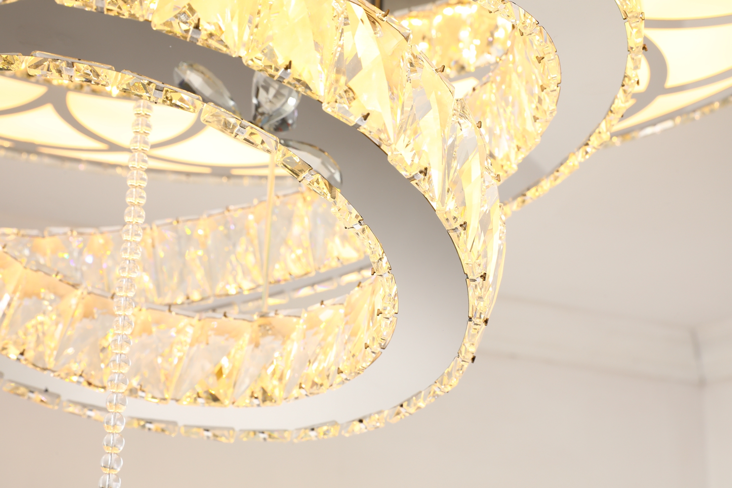 客厅豪华照明悬挂式led环吊灯吊坠大型吸顶灯现代吊灯