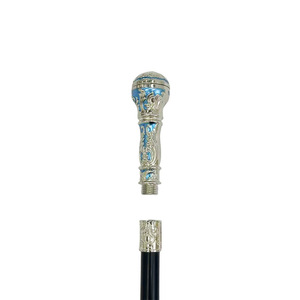 Bâton de marche Lolita bicolore blanc et bleu en alliage d'aluminium, sceptre d'étiquette pour performance scénique, bâton de randonnée extérieur - Product Image 4
